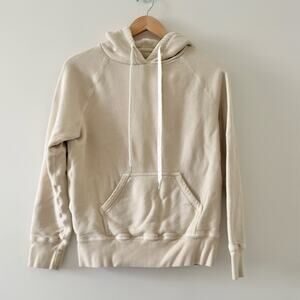 Civilianaire Fleece Beige 100% Cotton Hoodie Size M